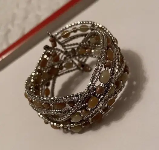 Women’s Chunky Stretchy Bracelet Cuff Beaded Multi Color