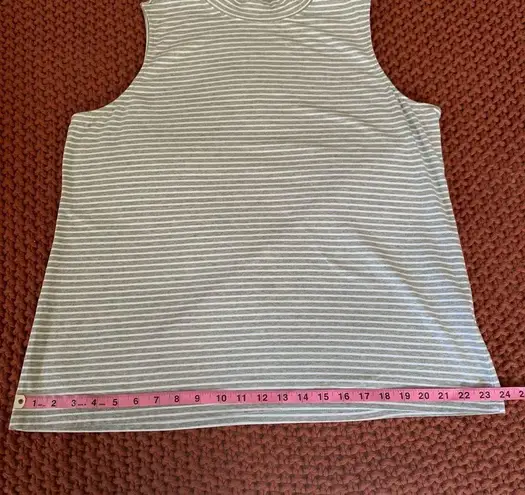 cj banks  Gray and White Sleeveless Stretch Knit Top Size 1X