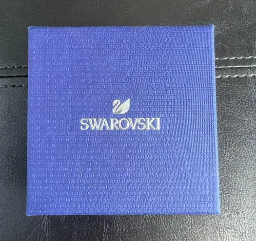 Swavorski Swarovski Round Drop Crystal Silver Finish Pierced Earrings SKU#801