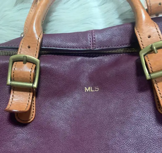 Mark & Graham Brooklyn Buckle Bag in Plum Purple