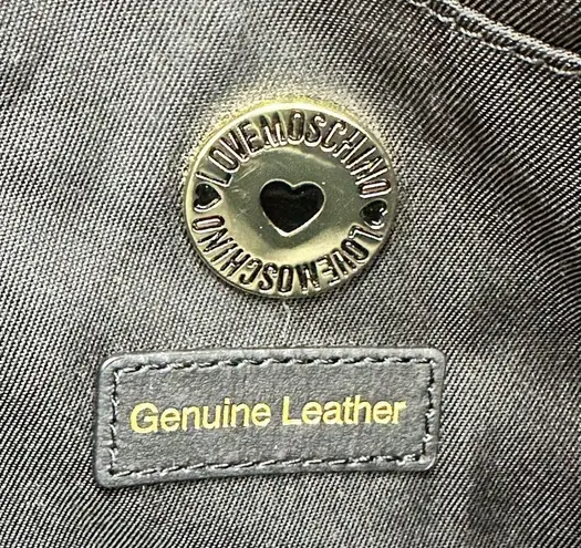 Love moschino classic backpack in black and red