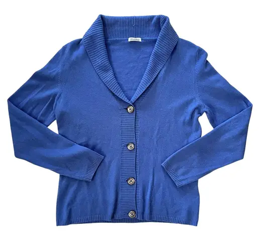 Malo Blue Cashmere Shawl Collar Plunge V