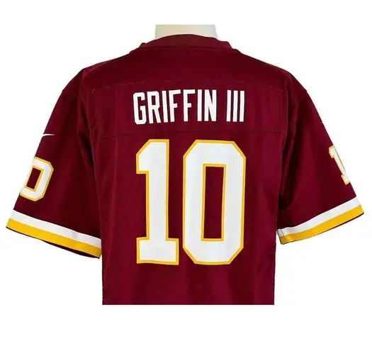 Nike GRIFFIN III 10 Redskins  Jersey NFL Players On Field Fanatics Women’s Sz L