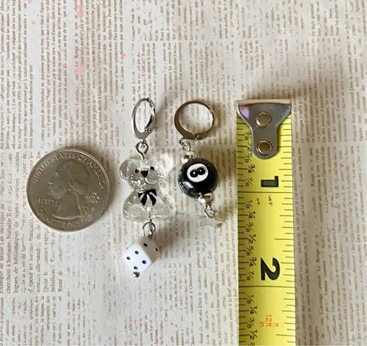 Handmade y2k retro kawaii funky style dangle earrings