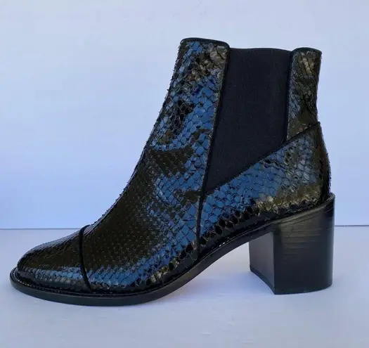 Alexandre Birman NEW Margareth Black Python Chelsea Bootie Size 40.5 (US 10)