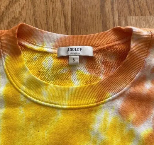 AGOLDE BALLOON SLEEVE SWEATSHIRT IN SWIRL - MEDIUM