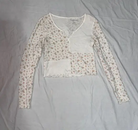 American Eagle Floral Patchwork Long Sleeve