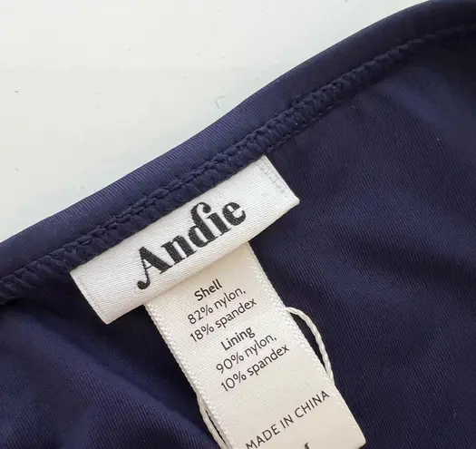 ANDIE NWT Low Rise Medium Coverage Bikini Bottoms Navy Sz M