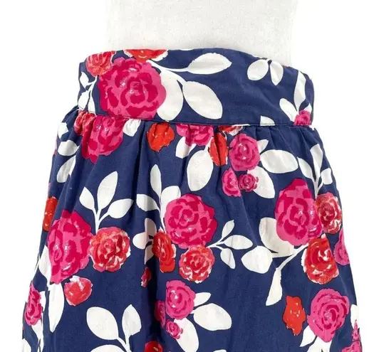 Modcloth  Colorful Rose Floral Print Full Skirt Fully Lined Pockets size Large