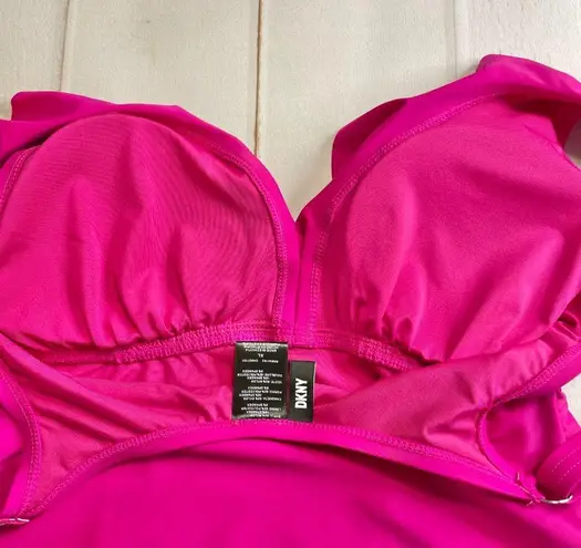 NWT - DKNY - Women’s Pink Tankini Swim Suit Set - Size X Large