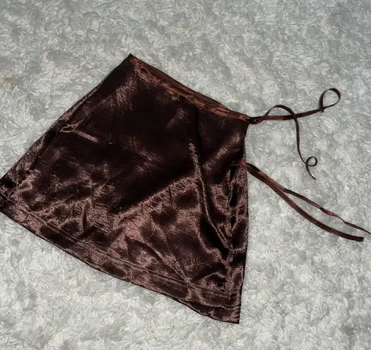 Urban Outfitters Satin Brown Skirt