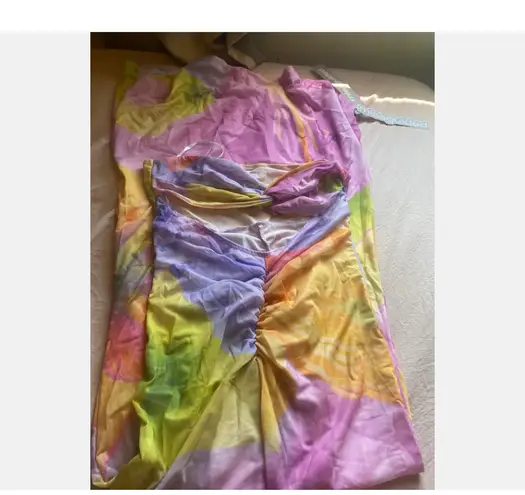 Missguided NWT Cut Out Dress Sz M Long Maxi Length Strapless Magnificent!