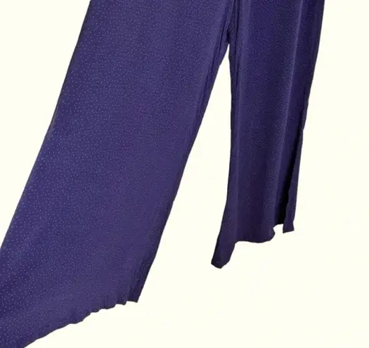 Cleobella High Waisted Wide Leg Palazzo Pants Navy Dot Size S