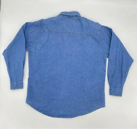 Vintage 90s Teddy Bear Shirt Women’s Denim Button