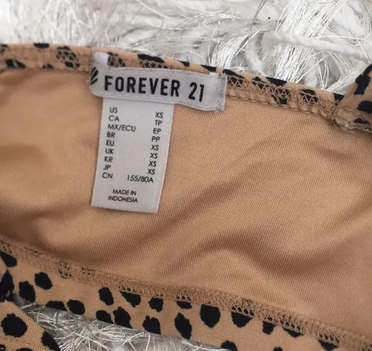 Forever 21 Animal Print Fashion V-Neck Bralette