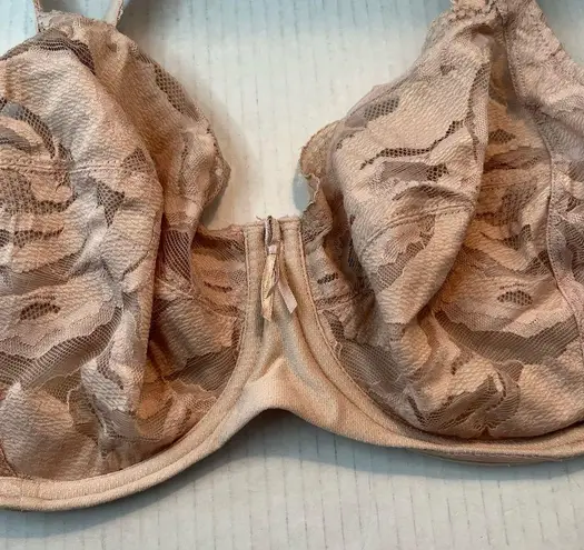 Wacoal Bra Top Tier Underwire Bra in Pink-Beige Sz 40C EUC Style #855223