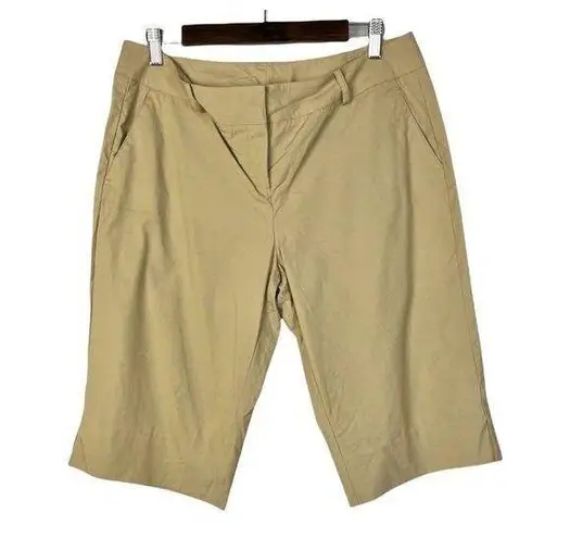 New York & Co. Stretch Khaki Bermuda Shorts 12