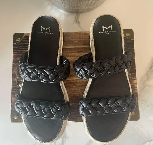 Marc Fisher  Jaimee Espadrilles Slide Sandals in Black