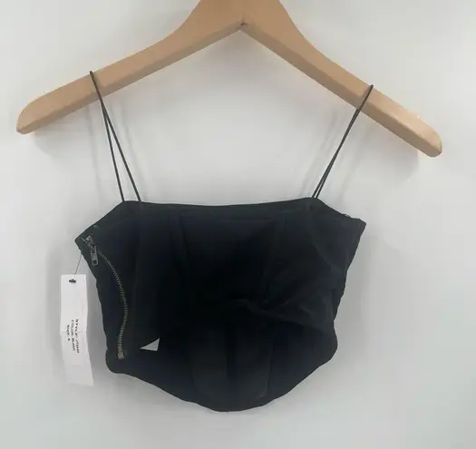 PRICELESS Bustier Size Small Can’t Resist Black NWT Boning Sexy Sheer Mesh Crop