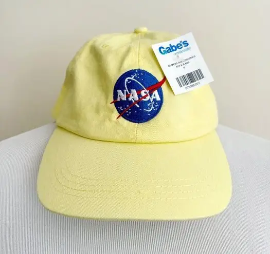 NASA Dad Hat Mens Womens Pastel Yellow Adjustable Fun Space Science Novelty Gift