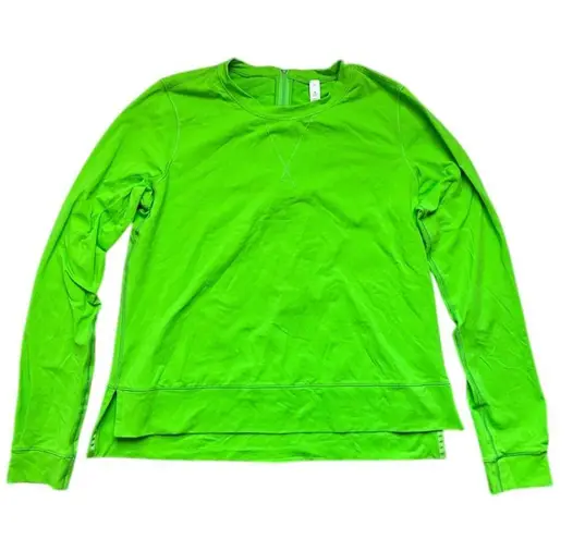 Lululemon Women's Long Sleeve Pullover Green Size 10 Athleisure Top