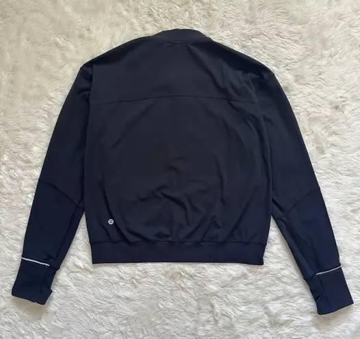 Lululemon Two Track Mind Jacket Bomber Full Zip Up W3CITS Athletic Black M