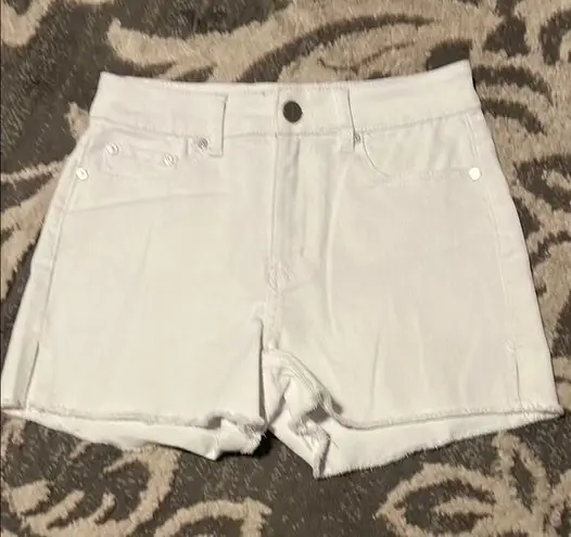 Classic White Jean Shorts stretchy high rise size 25