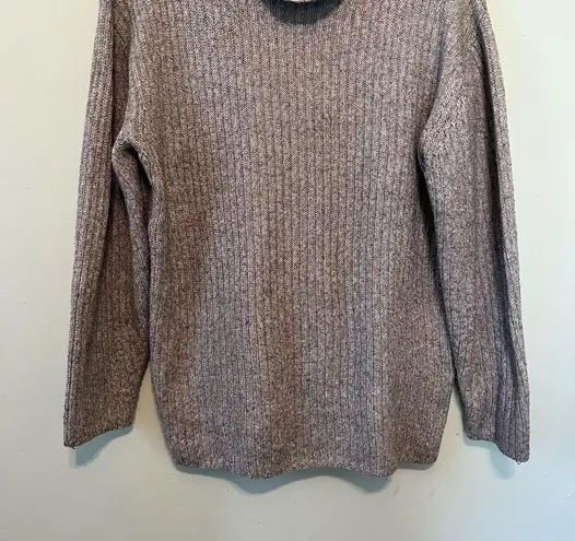 Elizabeth and James Sweater Ash Gray Ribbed Knit Turtleneck Sweater Sz M EUC