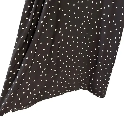 Atm 100% Silk Black White Polka Dot Slip Dress. NWT. Size Medium