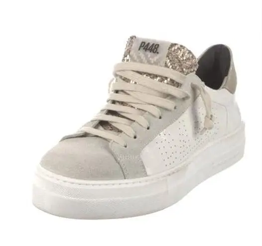 P448 gray and silver Thea Platform Sneaker (Women) size 37 / US 7