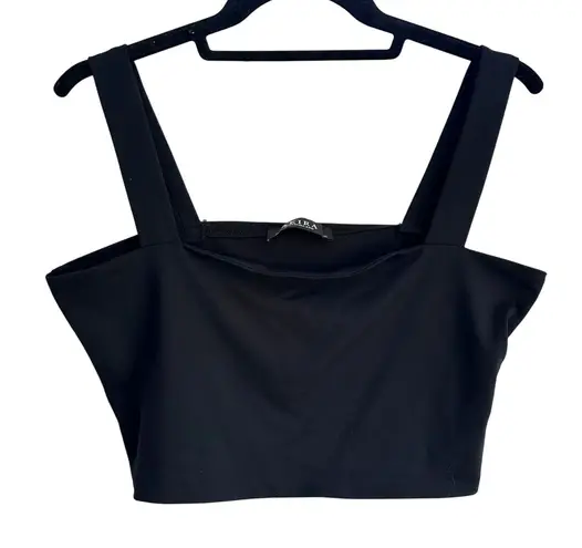 Akira  Black Cropped Tank Top XXL Square Neck Stretch thumbnail 1