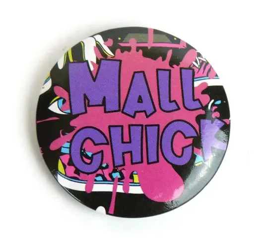 Set of 4 80s Plastic Round 1 1/2" Button Pin Back Slogans Sayings Party Dude