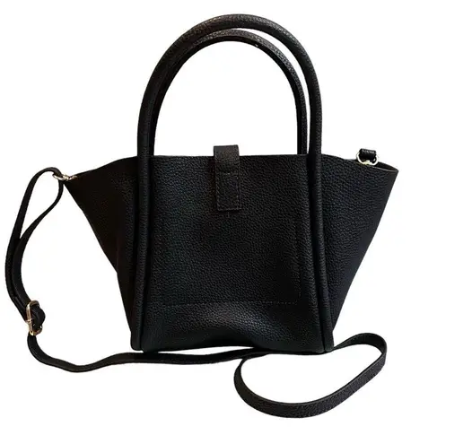 TMRW Studio Navy Mini Pebbled Leather Tote