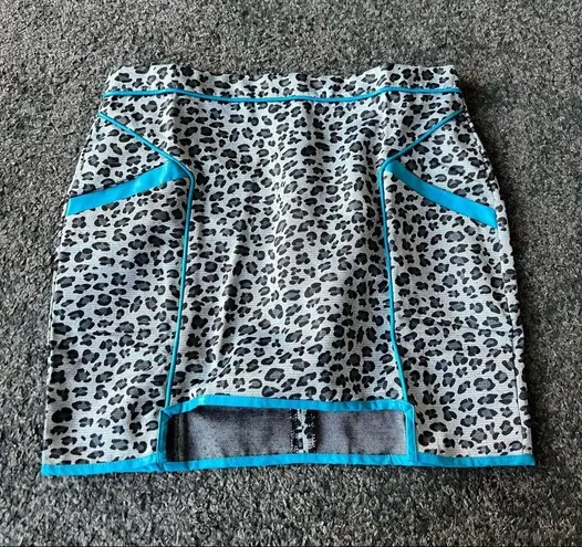 English Rose cheetah print mini skirt M