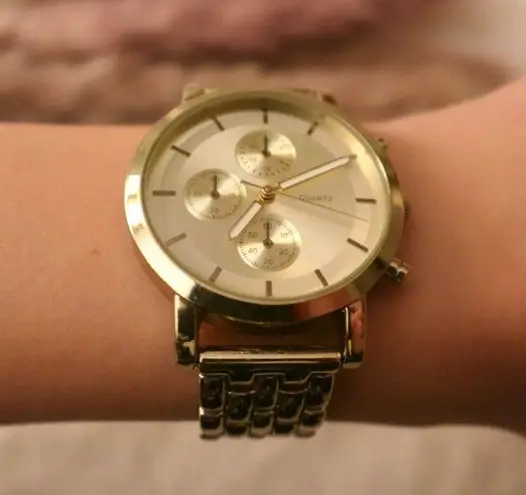 Gold Vintage Quartz‎ Link Watch