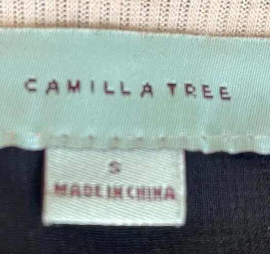 Camilla Tree Sheer Sleeve Lace Cardigan Size Small Black & Cream