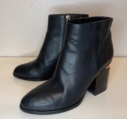 Alexander Wang Women’s Black Leather Gabi Ankle Length Boots Size 8