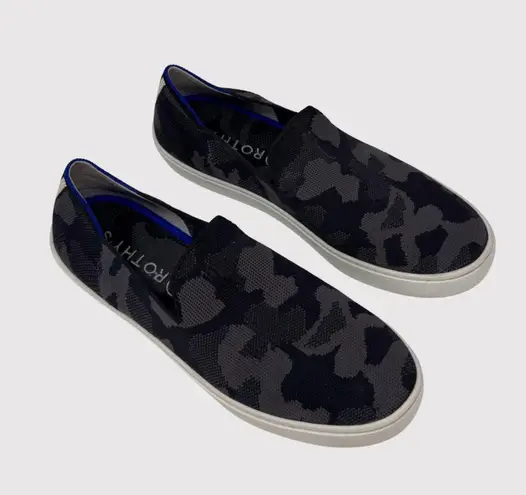 Rothys Womens Shoes Gray The Original Slip On Sneaker Camouflage Loafer US 9.5 Black