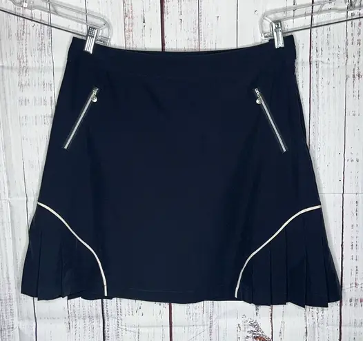 Daily Sports Sweden Size 12 Navy Blue & White Pleated Skort