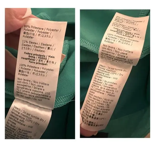 Patrizia Pepe Sable Crepe Palazzo Pants in Escape Emerald Size 4