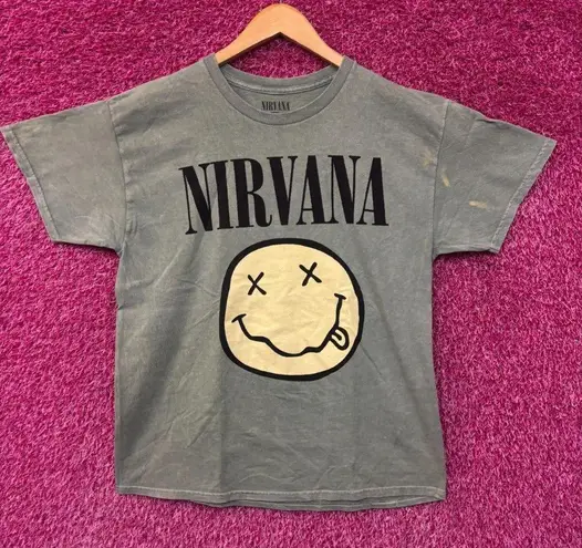 Nirvana Nevermind Smiley Face tshirt size large