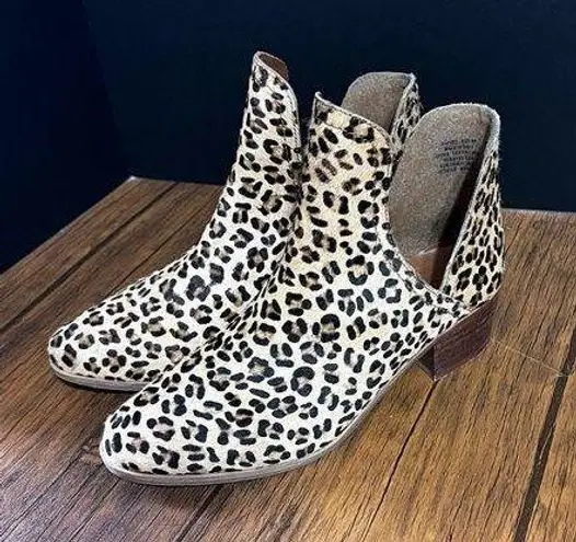 Coconuts by Matisse  Pronto Leopard Print Calf Hair/Leather Ankle Boots Women’s 8