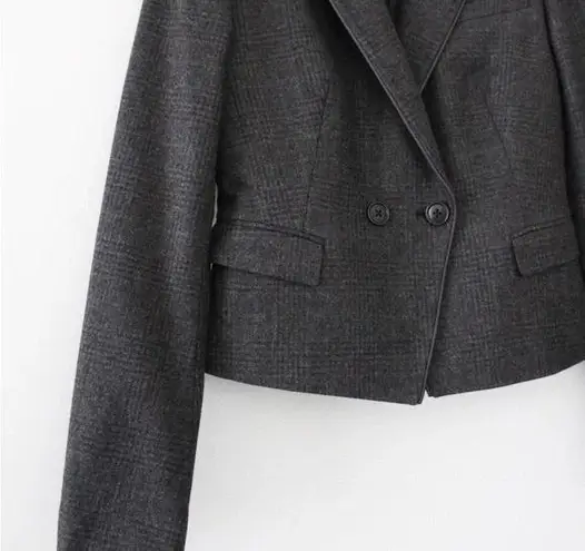 Diesel Black Gold Wool Plaid Double Breasted Blazer