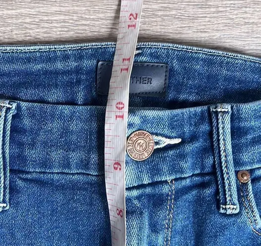 MOTHER HIGH WAISTED LOOKER ANKLE FRAY Big Sky Blue Size 27