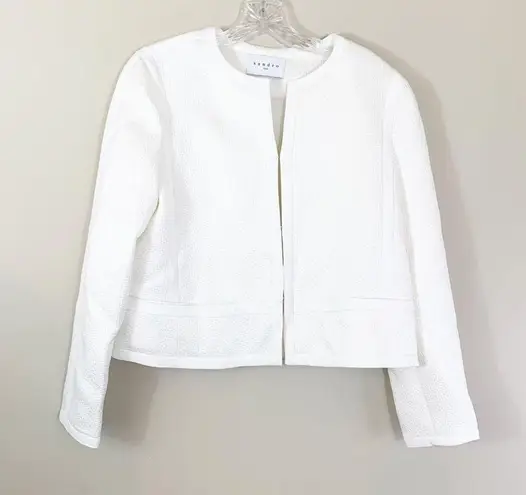 Sandro Kimy Off White Textured Blazer