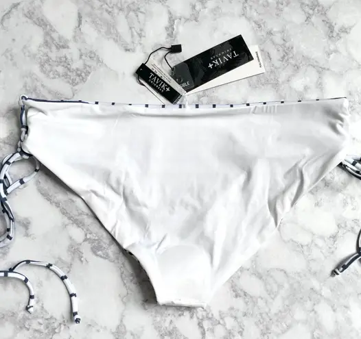 Tavik swim New Tavik Side Tie Bebe Bikini Bottom Full Coverage Grid Print Blue