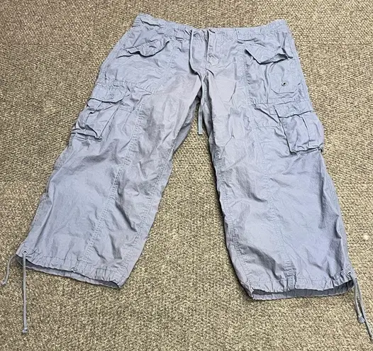 Norma Kamali Cargo Multi Pocket Crop Pants in Marine Blue Size 12