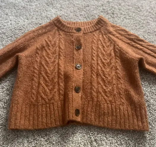 Old Navy Cropped Cable-Knit Cardigan Sweater