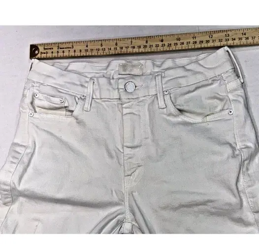 Mother The Looker Crop White Preppy Designer Classic Skinny Jeans 27