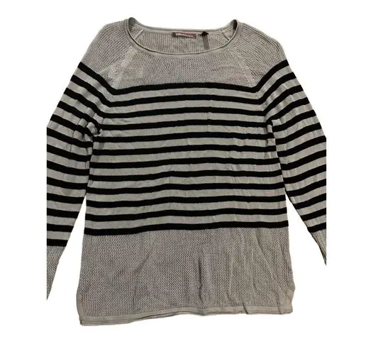 525 America black & light brown knit sweater sz small Black